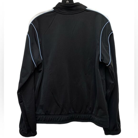 Puma Track Jacket Black with Blue and White Side Stripes Size XL - Picture 2 of 6